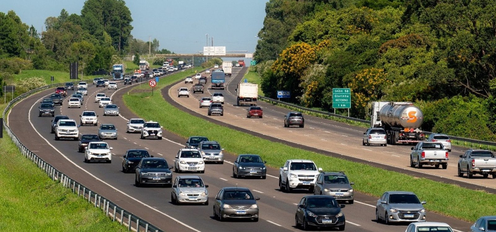 Trecho da Freeway em Glorinha. (Foto: CCR ViaSul / Divulgação)