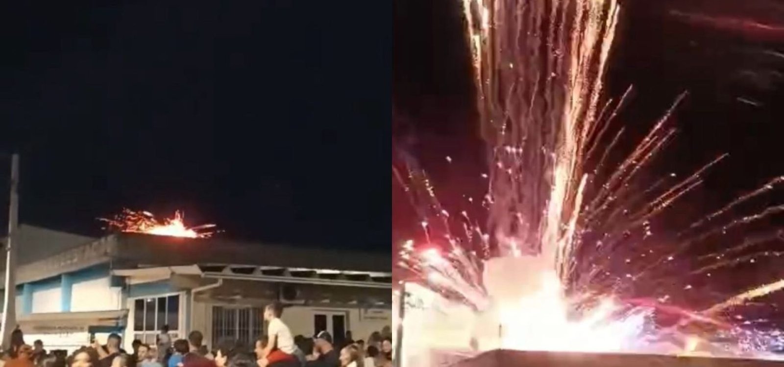 Fogos explodem em abertura de Natal no RS e noite quase termina em tragédia.
Foto: Divulgação/ND Mais